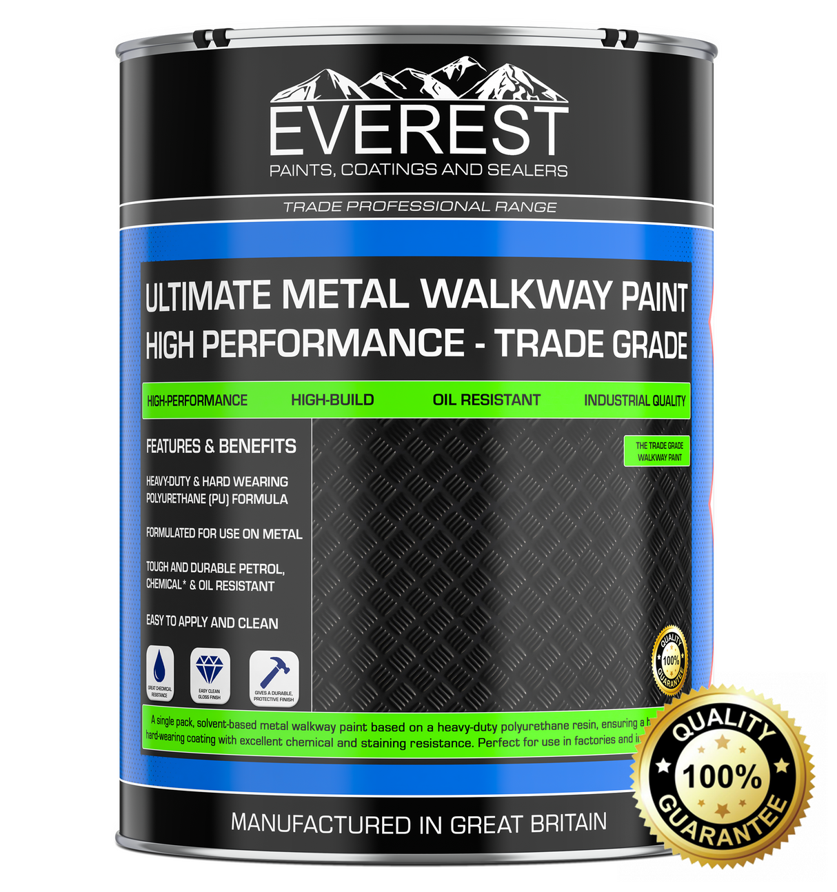 Everest Paints - Peinture ultime pour passerelles métalliques - Revêtement de qualité professionnelle pour passerelles