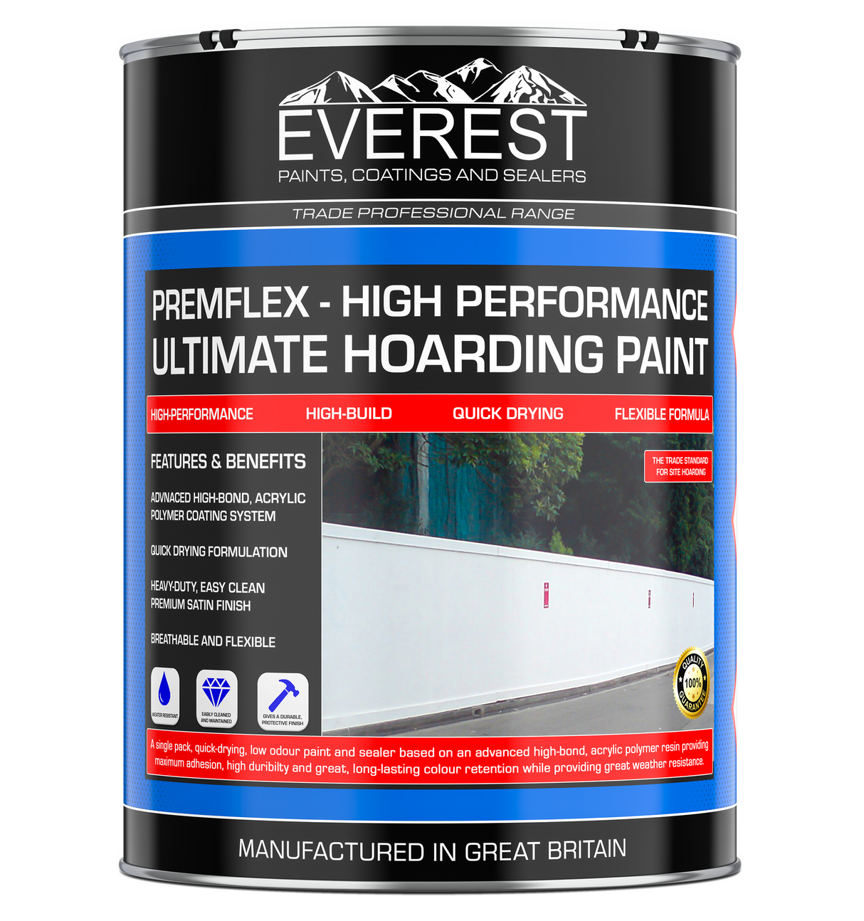 Everest Paints - PREMFLEX - Peinture de stockage ultime - Haute performance