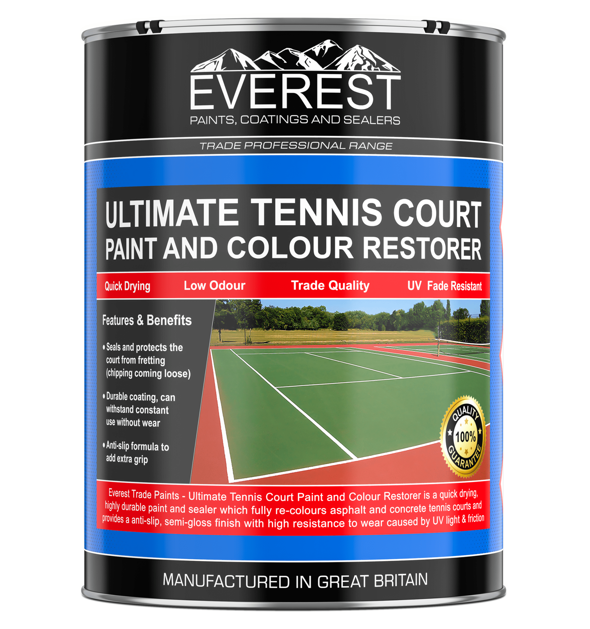 Everest - CourtCoat Tennis Court Paint - Anti - Slip - Everest Paints